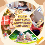 Busy Board with LED Light Switches, Montessori Toys for 1 2 3 Years Old, Toddlers Wooden Toy Sensory Activity Board, Travel Toys for 1+ Year Old Boy & Girl Birthday Gift (19 Switches)