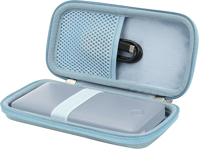 khanka Hard Travel Case for Anker 325/535 Power Bank PowerCore 20K Portable Charger 20000mAh, Case Only (Blue)