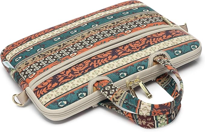 kayond Red Bohemia Patten Waterproof Laptop Shoulder Messenger Bag Case Sleeve for 12 Inch 13.3 Inch Laptop