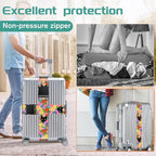 Slohif Luggage Straps for Suitcases Travel Belt Accessories Luggage Connector Identifiers 2 Pack Over Handle with Buckle Unique Nylon Adjustable Strap for Sleeping Bag Car Seat Cat