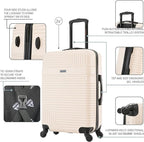 InUSA RESILIENCE Luggage with Spinner Wheels | Durable Lightweight Hardside Spacious Travel Bag with Handle and Trolley | 24-Inch Medium Checked Luggage | Sand