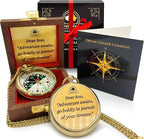 The Dream Chaser Compass - Go Confidently -2026 Unique Graduation Gifts for Him, College, High School, Cool Birthday Gift Idea for Son, Boys, Motivational Greeting Card Included
