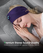 Perytong Sleep Headphones Bluetooth Headband - Yoga, Unisex, with Immersive Stereo Sound, 10 Hours Battery, Comfy Headband Material