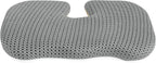 Gooo&Ma Air Fiber Seat Cushion for Office Chair, Breathable U-Shape Tailbone Relief Cushion for Desk Chair, Washable Ergonomic Chair Pad for Driving & Gaming, Cooling Mesh Back Support(Grey)
