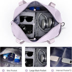 Travel Duffel Bag, Sports Tote Gym Bag, Shoulder Weekender Overnight Bag for Women