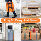 Folding Hand Truck with 6 Wheels and Elastic Ropes - Portable Heavy Duty Dolly Cart for Travel and Moving