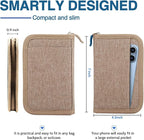 Passport Holder for Travel, Women Rfid Blocking Passport Wallet, Travel Essentials Premium Wallets, Waterproof Passport Holders Bag for Men Traveling, Travel Document Organizer Credit Cards Case