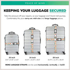 Hero Luggage Straps for Suitcases and Carry-On (2-Pack) Heavy-Duty Secure Belts with 700+ lbs. Max Force Tension (Hummingbirds)