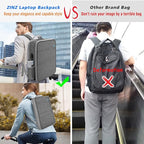 ZINZ Slim & Expandable Laptop Backpack Water Resistant Backpack Travel Backpack Compatible with MacBook Air/Pro/Neo 13-14 inch, XPS 13/14, Surface 13.5" and Most 13-14 Notebooks，G01Y01