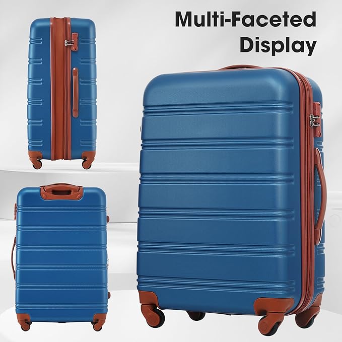 3 Piece Luggage Sets Hardside Spinner Suit Case with TSA Lock 20" 24' 28" Available