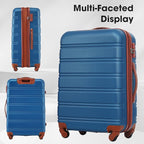 3 Piece Luggage Sets Hardside Spinner Suit Case with TSA Lock 20" 24' 28" Available