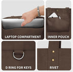 HOMESPON Large Canvas Tote Bag for Women Everything Bag with Pockets and Laptop Sleeve