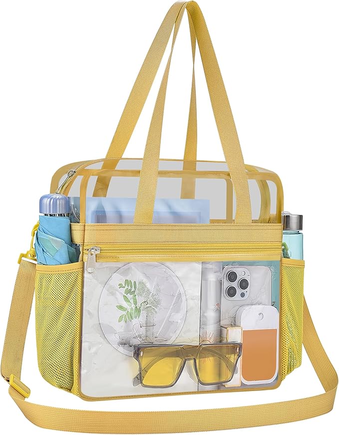 USPECLARE Clear Bag for Stadium Events,Transparent Bag for Work Sports Games Concerts Travel Gym