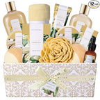 Spa Gift Baskets for Women, Spa Luxetique Spa Gifts for Women, Birthday Gifts Spa Kit, 12pc Vanilla Bath Set, Womens Self Care Mother's Day Gift