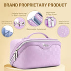 BOYATU Travel Makeup Bag for Women: Large Capacity Cosmetic Bags Organizer, Waterproof Toiletry Make up Case Gift for Her Girlfriend Best Friend Mom on Birthday Christmas Mother's Day