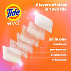 Tide evo Original Scent Laundry Detergent Fiber Tiles Works on 100% of Common Stains Safe for All Machines and Water Conditions Concentrated HE Compatible Clean and Instant Dissolve, 42 Count