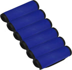 Luggage Handle Wrap [6PCS] - Neoprene Luggage Identifiers Use for Suitcases & Carry on & Travel Accessories - [Blue-6IN/15CM] Comfort Grip Handle Cover