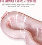 Sleep Mask,Upgraded 3D Deep Contoured Eye Mask for Sleeping,No Pressure Eye Covers 99% Block Out Light Eye Mask with Adjustable Elastic Strap for Sleeping, Yoga, Traveling (1pc,Pink)