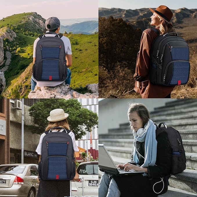 ANTERK Laptop Backpack, 18.4 Inch Laptop Backpacks for Men Women, 55L Anti Theft Water Resistant College Bussiness TSA Airline Approved Work Computer Backpack, Blue