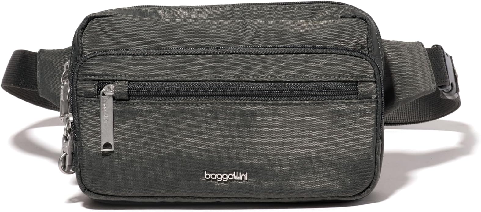 Baggallini Securtex Anti-theft Belt Bag 8.8"x5.5" Crossbody Fanny Pack for Women RFID Wallet Locking Zipper Travel Purse