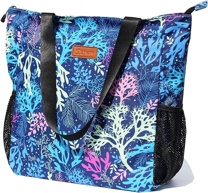Original Floral Water Resistant Large Tote Bag Shoulder Bag for Gym Beach Travel Daily Bags Upgraded