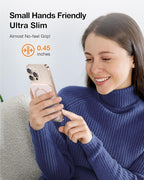 TORRAS 0.45" Slim Magnetic Portable Charger Power Bank for iPhone 5000 mAh 22.5W PD Fast Charging Wireless Battery Pack O-Stand Compatible with Magsafe Rose Gold+White