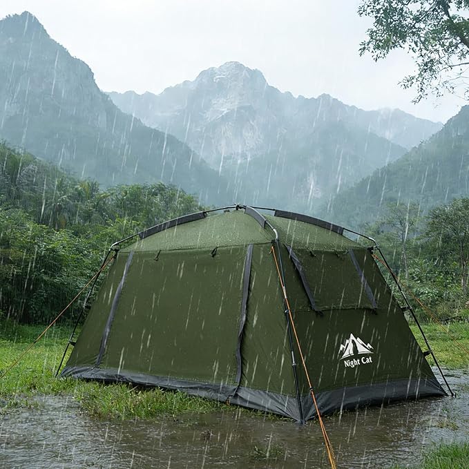 Night Cat Backpacking Tent for Camping: Portable 1-2 Person Hiking Waterproof Tent Quick Setup and Compact for Outdoor Festivals
