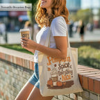 Aesthetic Canvas Tote Bag, Cute Reusable Bags for Women with Inner Pocket