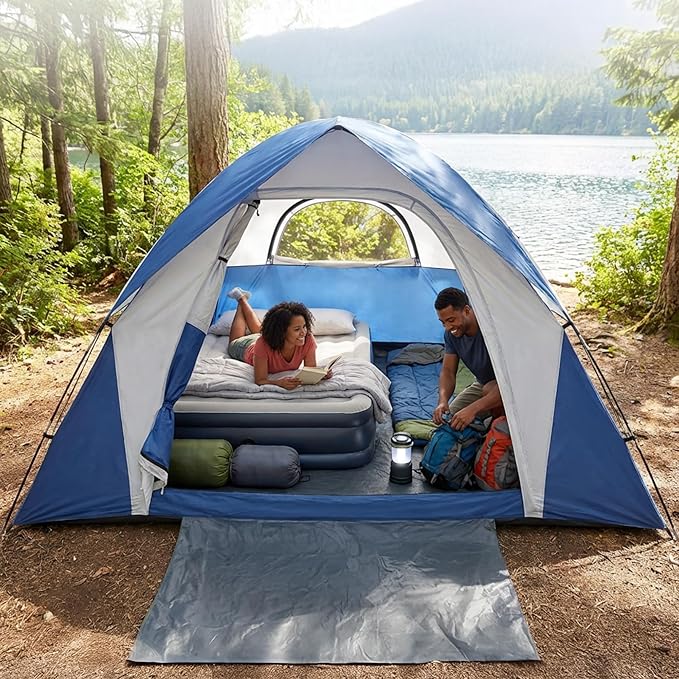 XL 1/2/3/4 Person Dome Camping Tent,Tents for Camping,Tents for Camping Waterproof,Double Layer Waterproof, Removable Rain Fly, for Outdoor Hiking, Fishing