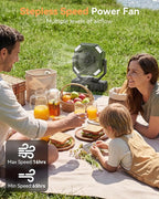 USONE Misting Fan, Portable Camping Fan Rechargeable, 20000mAh Battery Powered Fan for Camping with Light, Remote & Timer, Hanging Tent Fan with Hook for Outdoor fishing, Travel, Work,Olive Green