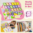 Magnetic Tiles for Kids Ages 4-8, Magnetic Blocks Travel Set with Diamond Surface & Metal Storage Box, 60PCS STEM Learning Toys, Educational Building Gifts for 3-8 Year Olds