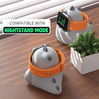 ELETIUO Charger Stand Compatible with Apple Watch Series Ultra2/Ultra/10/9/8/SE2/7/6/SE/5/4/3/2/1 (49/46/45/44/42/41/40/38mm),Dinosaur iWatch Charging Dock,Supports Nightstand Mode,Grey