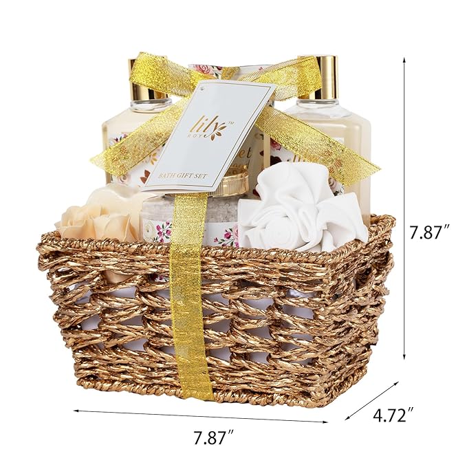 Gifts for Women, Mothers Day Gift Basket Set for Mom, Bath and Body Gift Basket Set - 9 Pcs Spa Gift Basket for Women | Christmas Gifts, Birthday, Valentines Day Gift, Gift Set for Mom