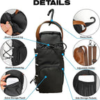 Magnetic Gym Bag for Men and Women, Magnetic Water Bottle Holder for Gym, Small Gym Bag, Gym Gifts for Women and Men (Black-brown, <40 OZ)
