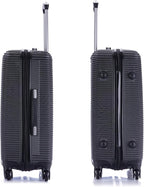 InUSA ROYAL Hardside Spinner Luggage with Ergonomic Handles | Spacious Travel Suitcase with Four Spinner Wheels and Studs | 24 Inch Medium Hardside Spinner Luggage | Black