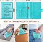 Herain Passport Holder for Travel Essentials, 2 Pcs Passport Cover Wallet Case Travel Gifts Women Men Family, RFID Passports Book Card Holders Travels Cruise Accessories Must Haves
