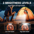 Sireck Camping Fan Rechargeable Portable Fan 12-Inch, 40000mAh Battery Powered Fan with LED Light, Digital Display, Timer, 6 Wind Speeds Cordless USB Desk Fan for Tent, Travel (Orange)
