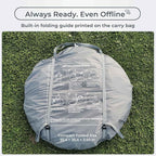 4/6 Person Easy Pop Up Tent,Camping Tent with Skylight and Rainfly,Waterproof,Quick Setup-Instant Tents for Camping Outdoor
