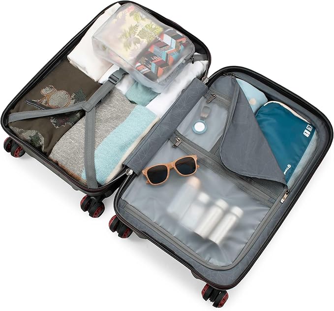 Traveler's Choice Maxporter II Polycarbonate Hardside Trunk with Spinner Wheels, Green, 22-Inch Carry-on Luggage