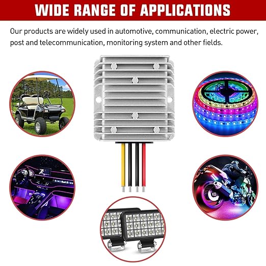 Nilight 24V to 12V Voltage Converter 240W 20A Regulator Step Down to 12VDC Waterproof DC Convert Reducer Power Supply Transformer Module for Golf Cart Scooters Trucks