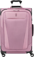 Travelpro Maxlite 5 Softside Expandable Luggage with 4 Spinner Wheels, Lightweight Suitcase, Men and Women, Orchid Pink Purple, Checked-Medium 25-Inch
