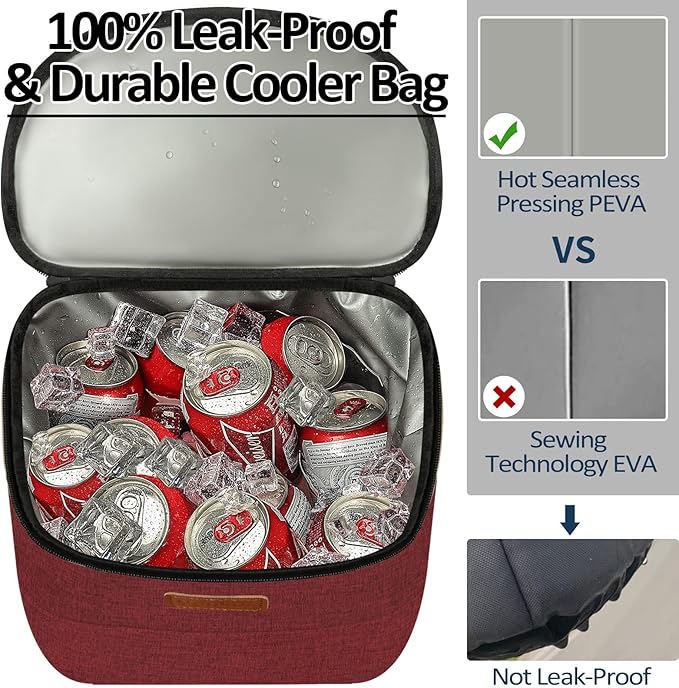 Camping Cooler Backpack 30 45 Cans, Soft Backpack Coolers Insulated Leak Proof Travel Cooler Bag Waterproof Lunch Picnic Beach Work Trip Thermal Bag Drink Beverage Beer Bag Cooler