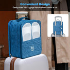 Large Shoe Bags for Travel, Holds 3 Pairs, Blue