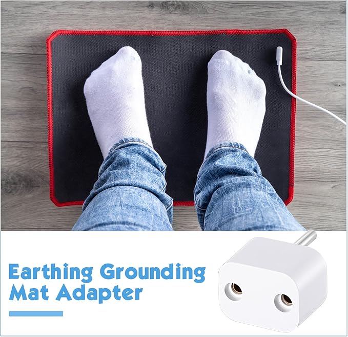 Relaxweex 1 Pcs Grounding Plug Adapter Ground Socket Splitter Safety Adapter for Multiple Grounding Products in to Single Ground Port Compatible with US Type B Outlets (White)