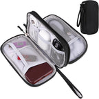 JIAKAI Travel Cable Organizer - Electronics Accessories Bag-Black