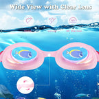 EWPJDK Kids Swim Goggles - 2 Pack Swimming Goggles Anti Fog No Leaking For Kids Age 3-15