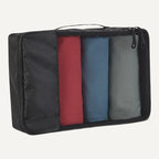 Amazon Essentials 4-Piece Space-Saving Packing Cubes Travel Accessories Set, Luggage Organizer with Double Zipper, Mesh Top, Small/Medium/Large/Slim, Black (Previously Amazon Basics)