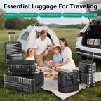 Joyway Luggage Sets 6 Piece with Detachable Spinner Wheels, Lightweight Hard Shell Travel Suitcse Set with TSA Lock (Black, 6 Piece Set)