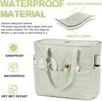 Bluboon Waterproof Beach Tote Pool Bags for Women Ladies Extra Large Carry On Bag With Wet Compartment for Weekender Travel