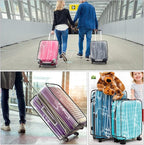 Reginary 8 Pieces Clear Luggage Cover PVC Waterproof Suitcase Cover Protector for Luggage Spinner Wheels Suitcase(18 Inches, 20 Inches, 24 Inches, 28 Inches)